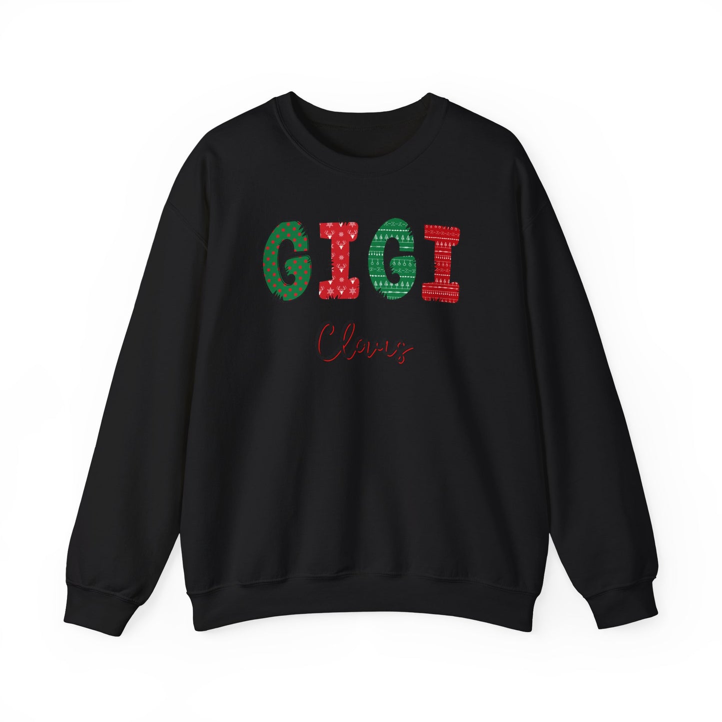 GIGI Claus Sweatshirt - Cozy Holiday Spirit, festive spirit top, gift