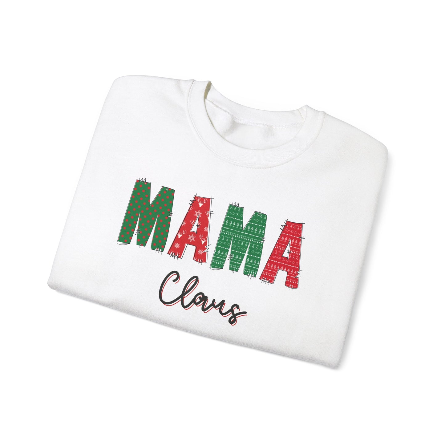 Mama Claus Crewneck Sweatshirt - Cozy Holiday Apparel, Christmas spirit wear, gift