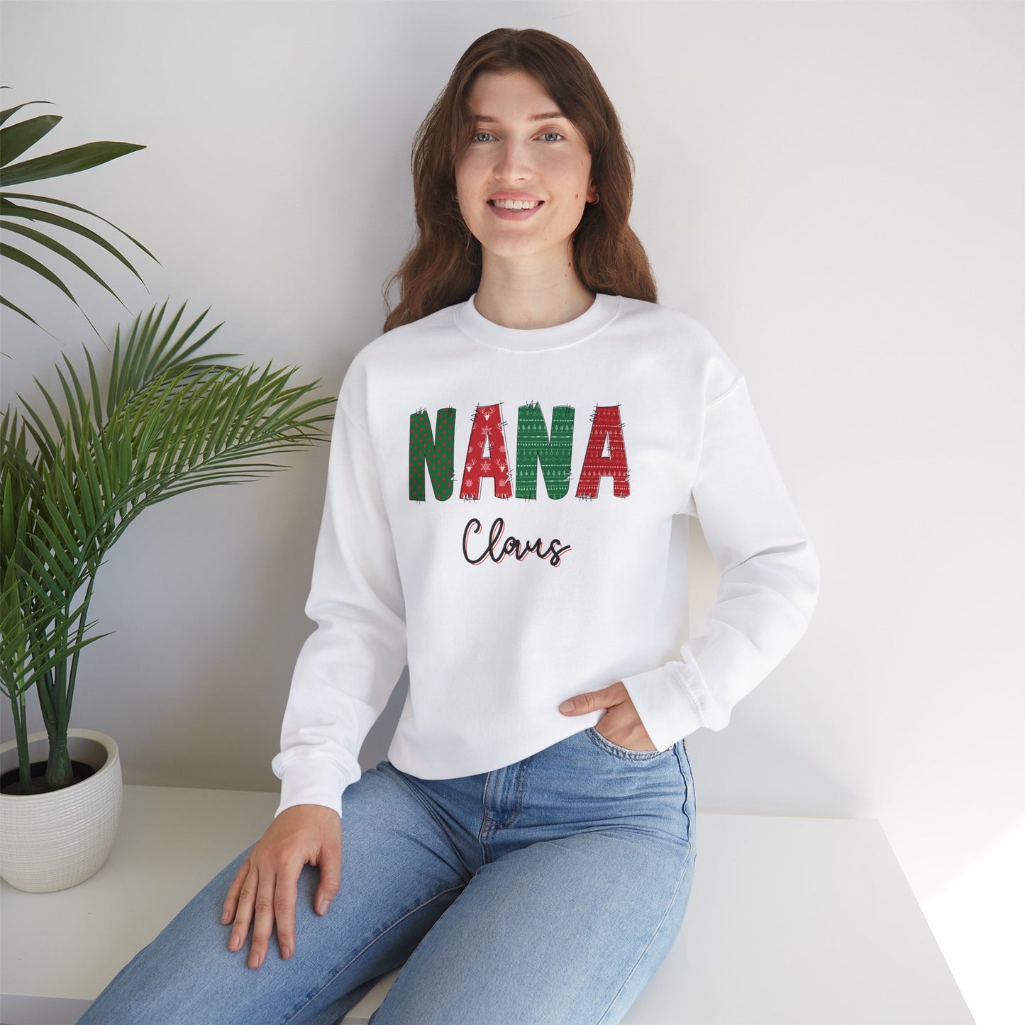 Nana Claus Sweatshirt - Festive Holiday Apparel, festive spirit wear