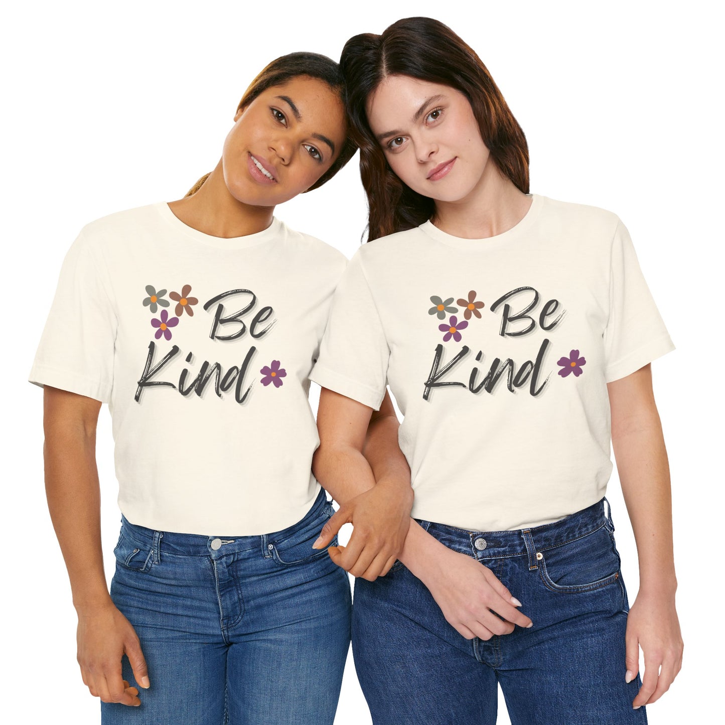 Be Kind Floral Tee - Positive Vibes Shirt, Everyday Wear, Gift for Friends, Motivational Tee, Casual Style