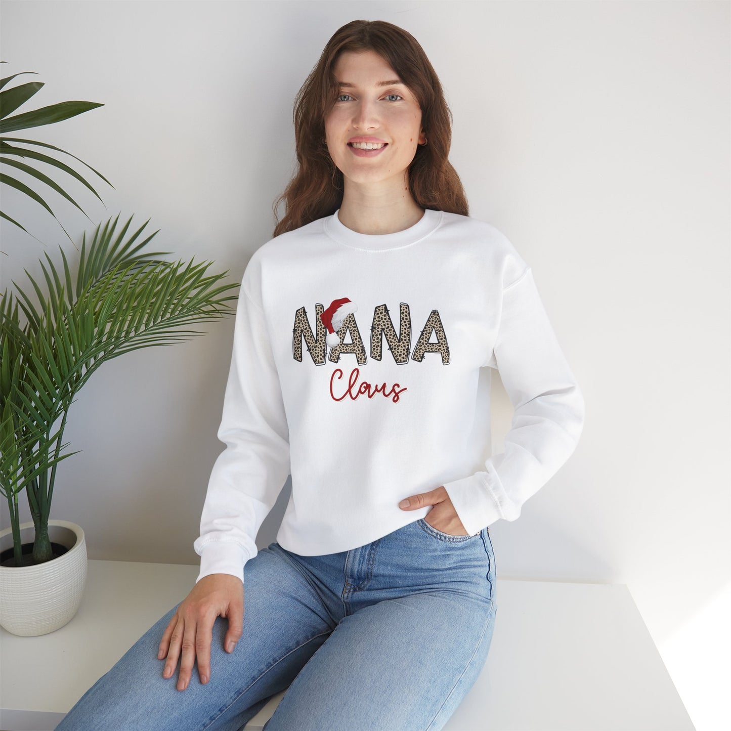 Nana Claus Sweatshirt - Cozy Christmas Crewneck, holiday spirit top