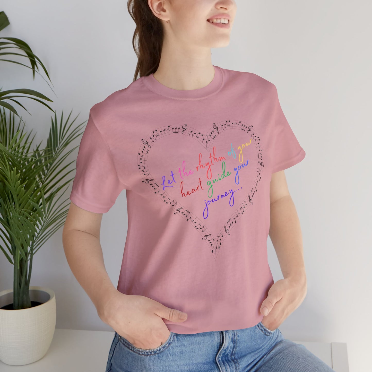 Heart Rhythm Tee, music notes tee