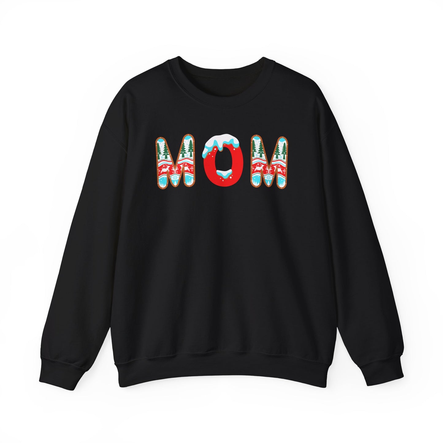 Festive 'MOM' Unisex Crewneck Sweatshirt - Cozy Holiday Apparel