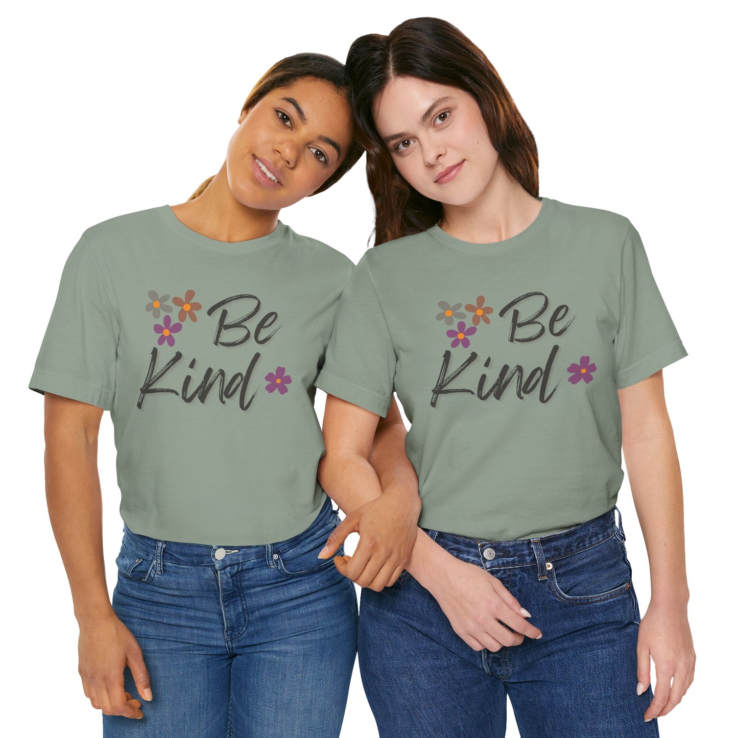 Be Kind Floral Tee - Positive Vibes Shirt, Everyday Wear, Gift for Friends, Motivational Tee, Casual Style