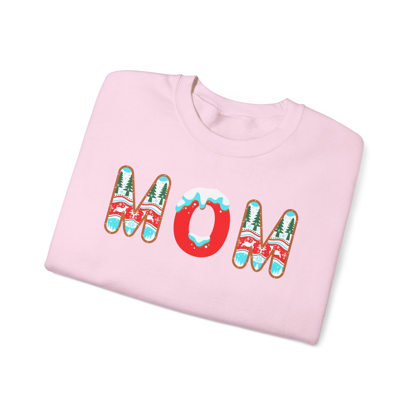 Festive 'MOM' Unisex Crewneck Sweatshirt - Cozy Holiday Apparel