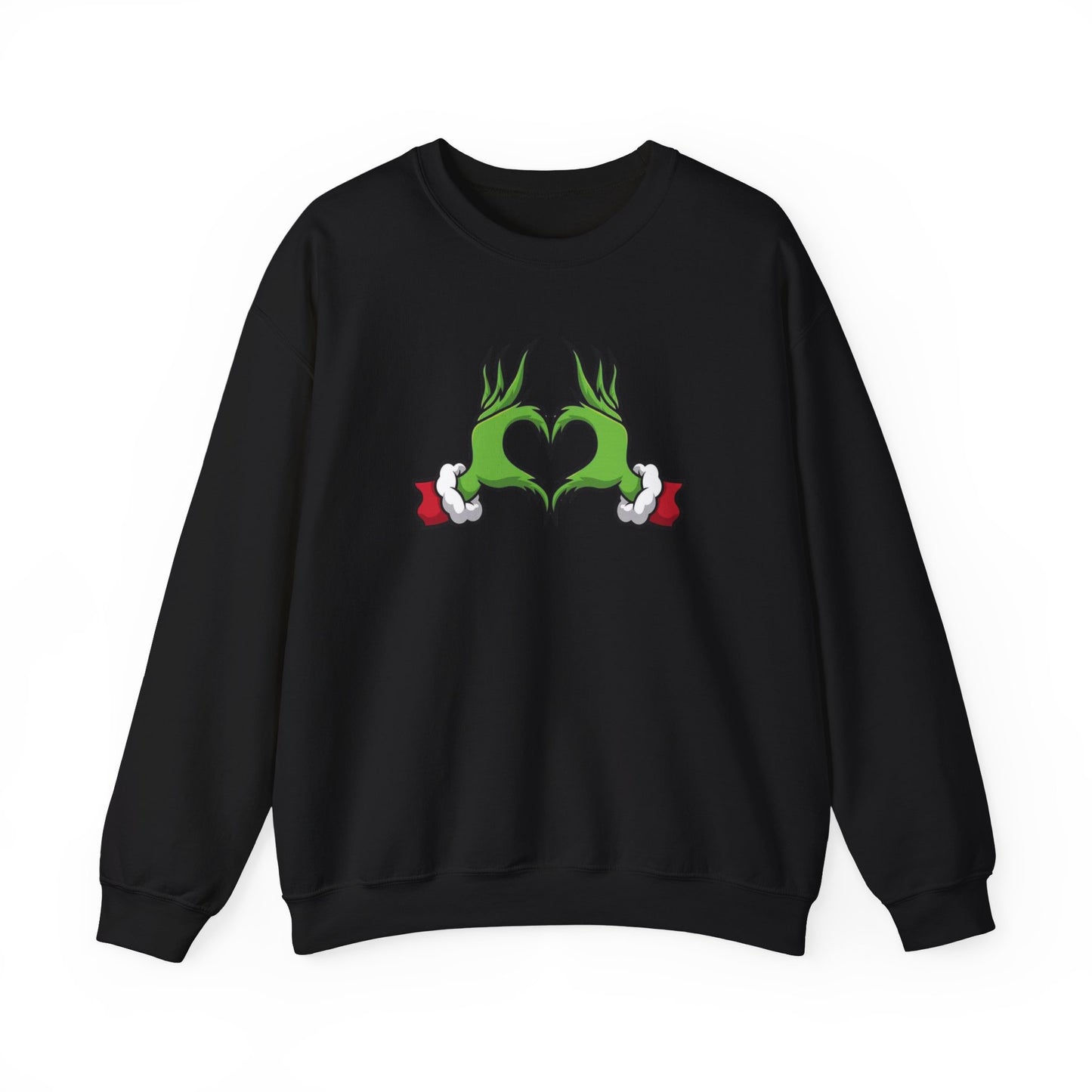 Green Heart Crewneck Sweatshirt - Unisex Heavy Blend™ - Perfect for Valentine's Day and Everyday Wear