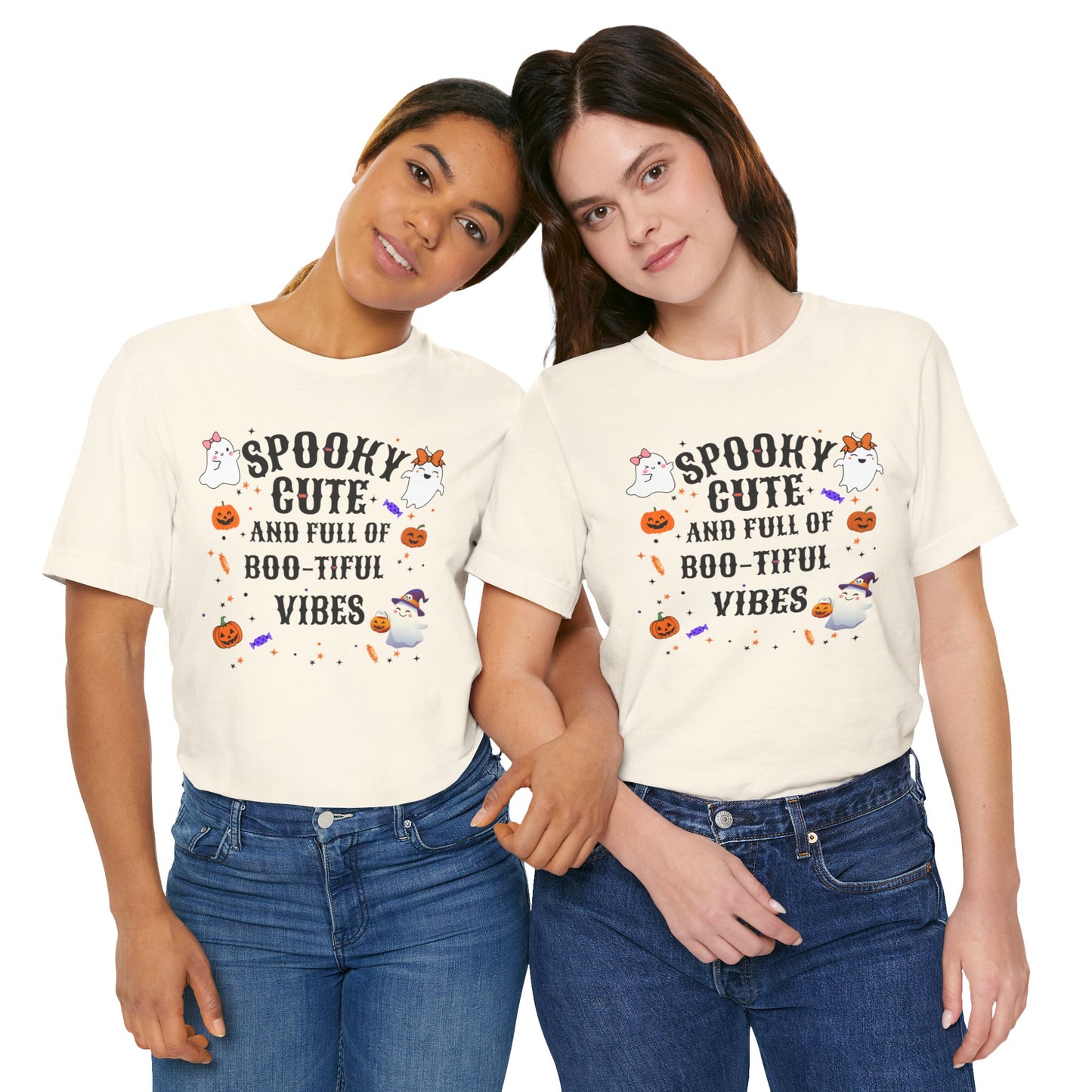 Spooky Cute Ghosts Dancing Tee | BOO-tiful Halloween Vibes, BOOgie Nights ghost Dance | Cute Halloween Shirt. Spooky Cute & Full of BOO-tiful Vibes Halloween Tee