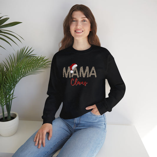 Mama Claus Crewneck Sweatshirt - Festive Holiday Apparel, Christmas spirit top, Gift for mama