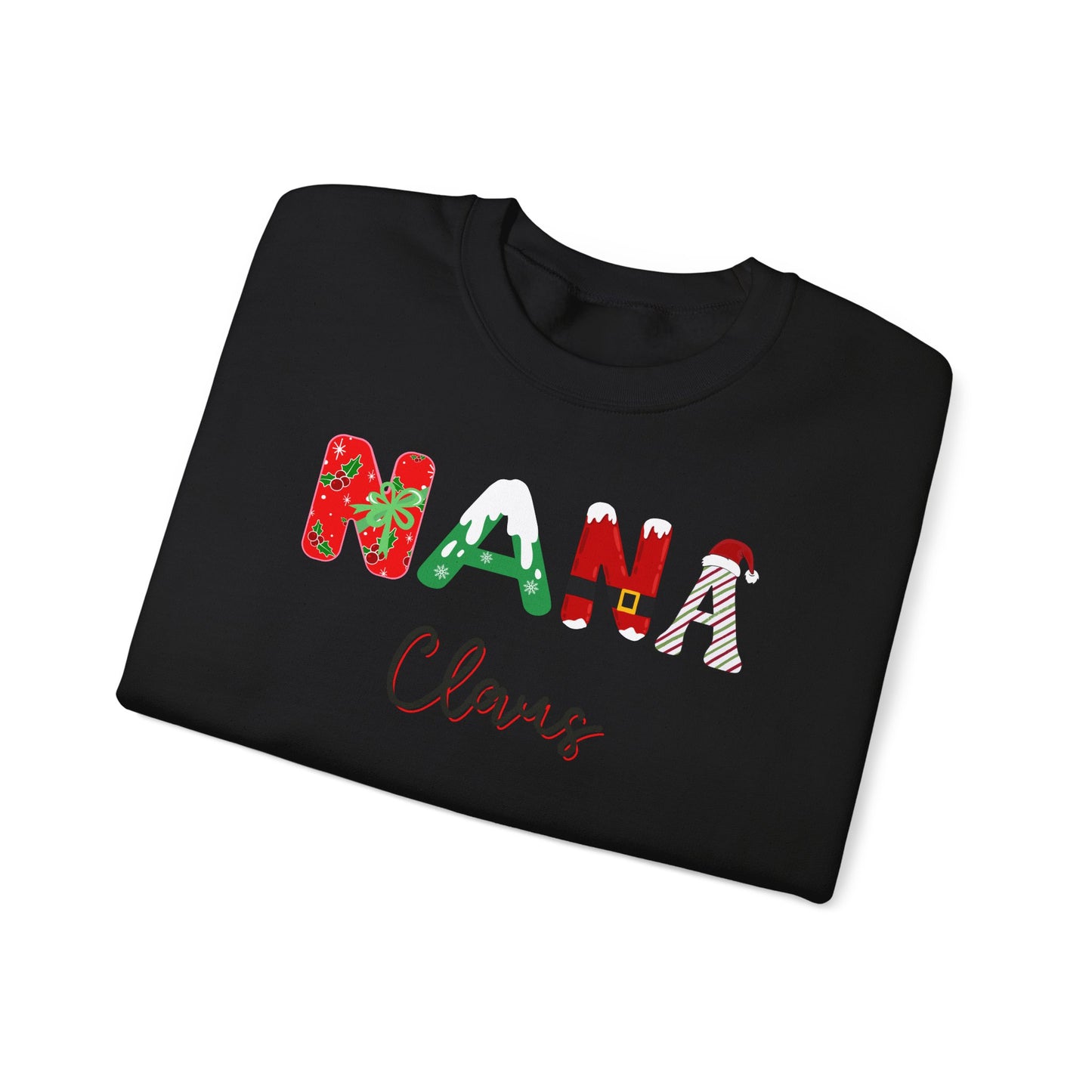 Nana Claus Crewneck Sweatshirt - Cozy Holiday Gift, Christmas spirit wear