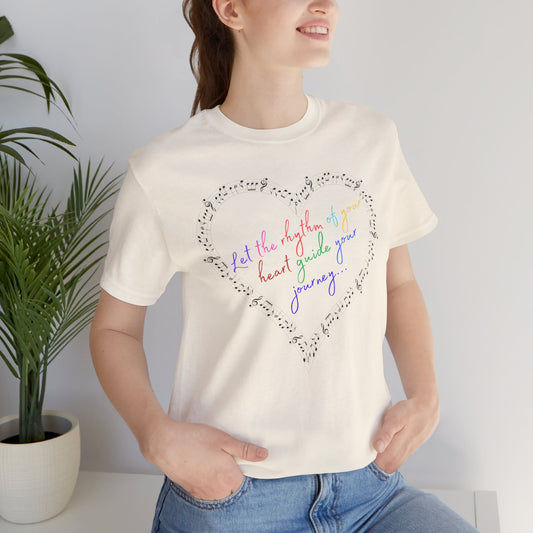 Heart Rhythm Tee, music notes tee