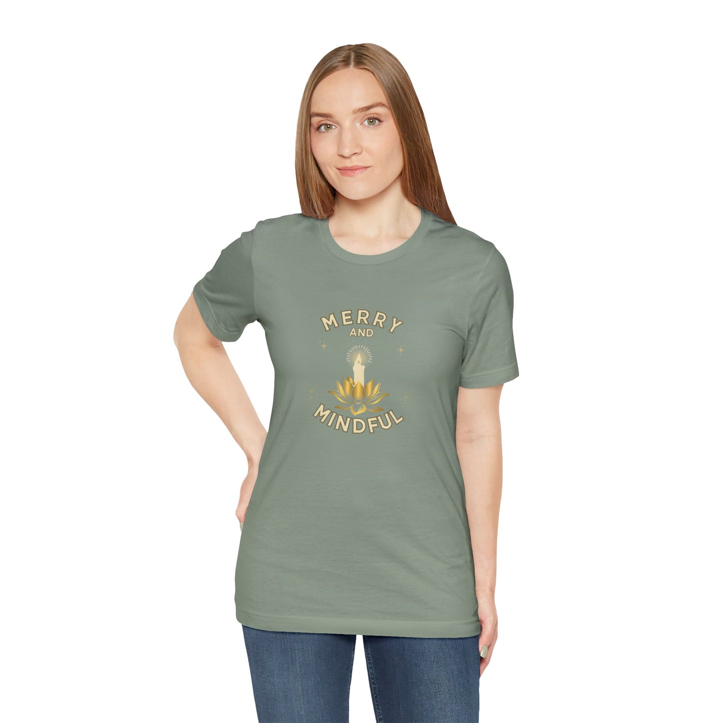 Merry and Mindful t-shirt, mental health awareness, Christmas t-shirt