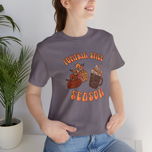 Pumpkin Spice Season Unisex Jersey Short Sleeve Tee, Thanksgiving, Fall, Fall season, pumpkins, spice, latte, trendy