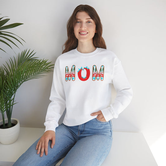 Festive 'MOM' Unisex Crewneck Sweatshirt - Cozy Holiday Apparel