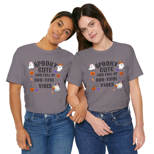 Spooky Cute Ghosts Dancing Tee | BOO-tiful Halloween Vibes, BOOgie Nights ghost Dance | Cute Halloween Shirt. Spooky Cute & Full of BOO-tiful Vibes Halloween Tee