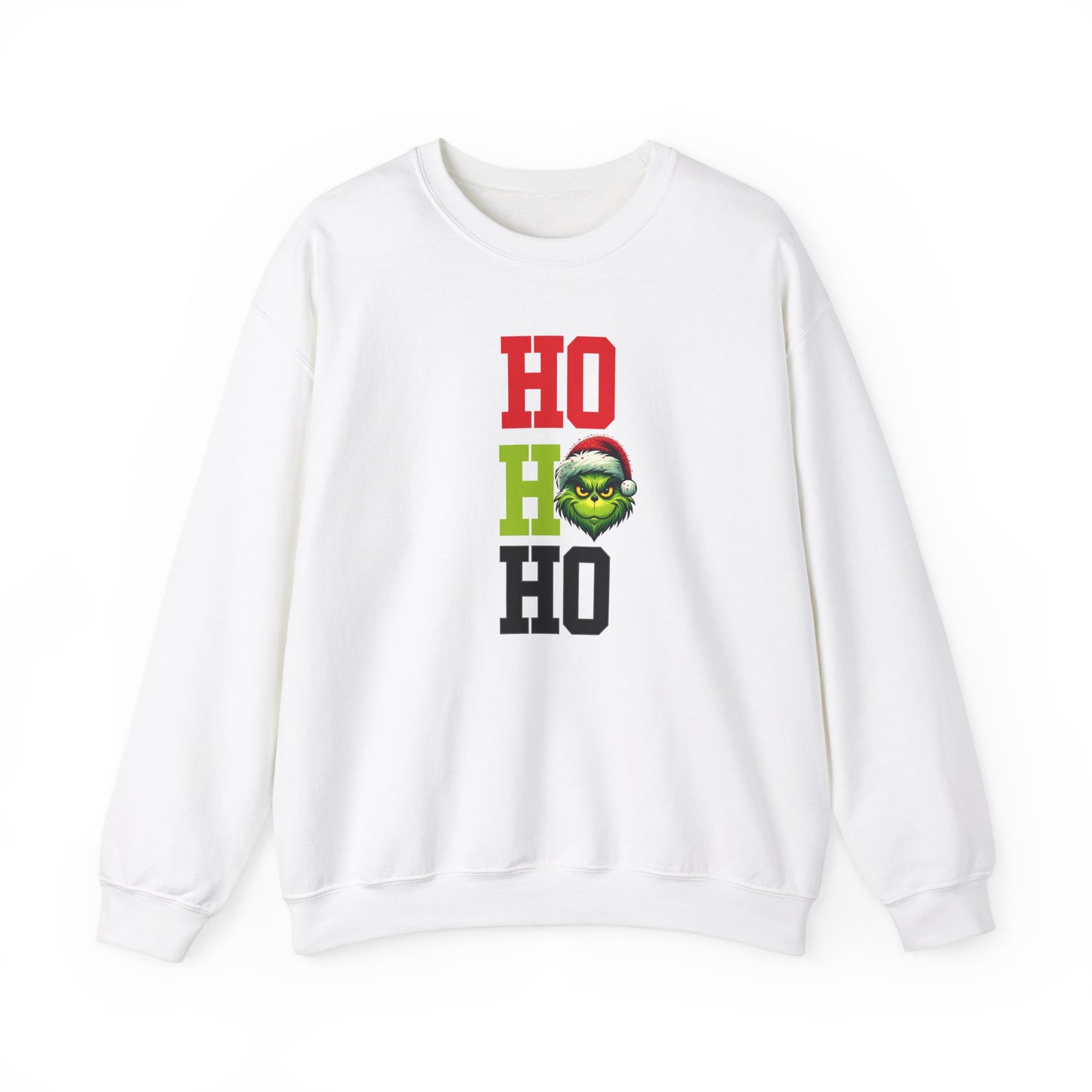 Grinch-Inspired 'Ho Ho Ho' Sweatshirt, Christmas holiday spirit wear, Gift