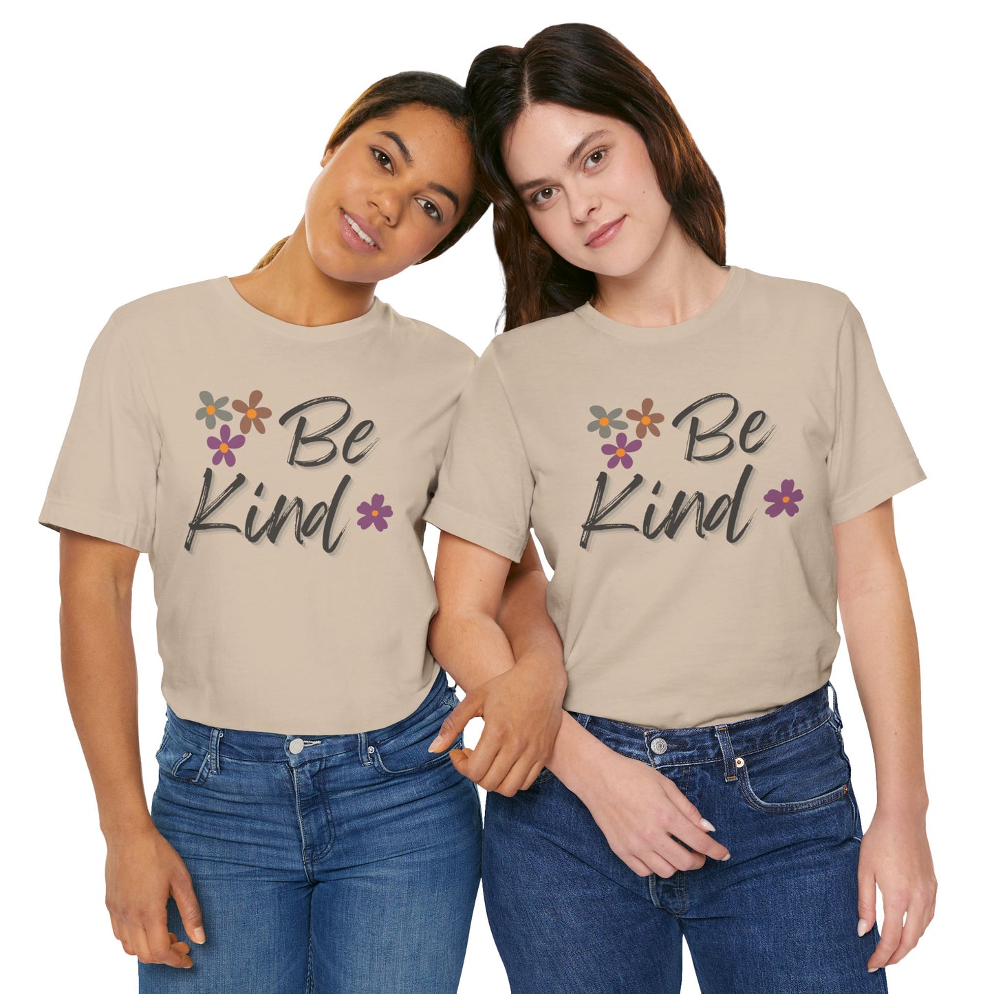 Be Kind Floral Tee - Positive Vibes Shirt, Everyday Wear, Gift for Friends, Motivational Tee, Casual Style