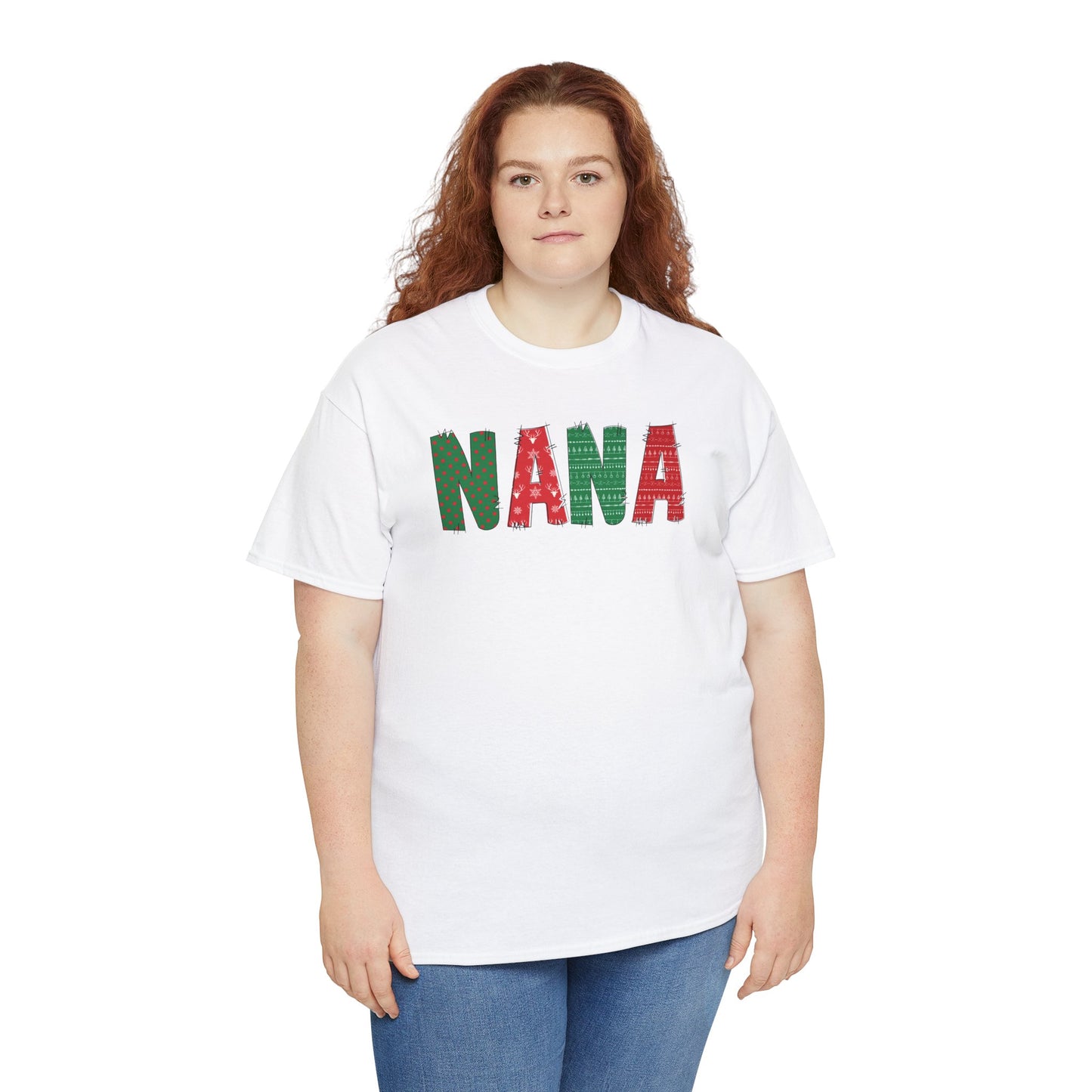 NANA Unisex Heavy Cotton Tee – Festive Holiday T-Shirt for Grandparents