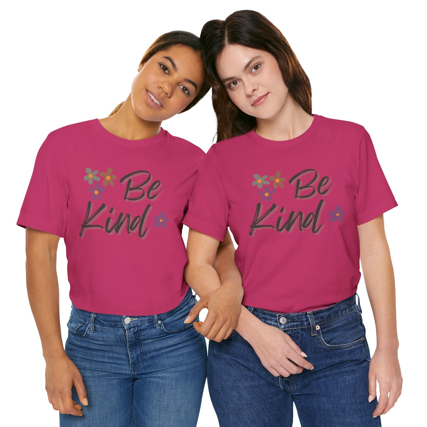 Be Kind Floral Tee - Positive Vibes Shirt, Everyday Wear, Gift for Friends, Motivational Tee, Casual Style