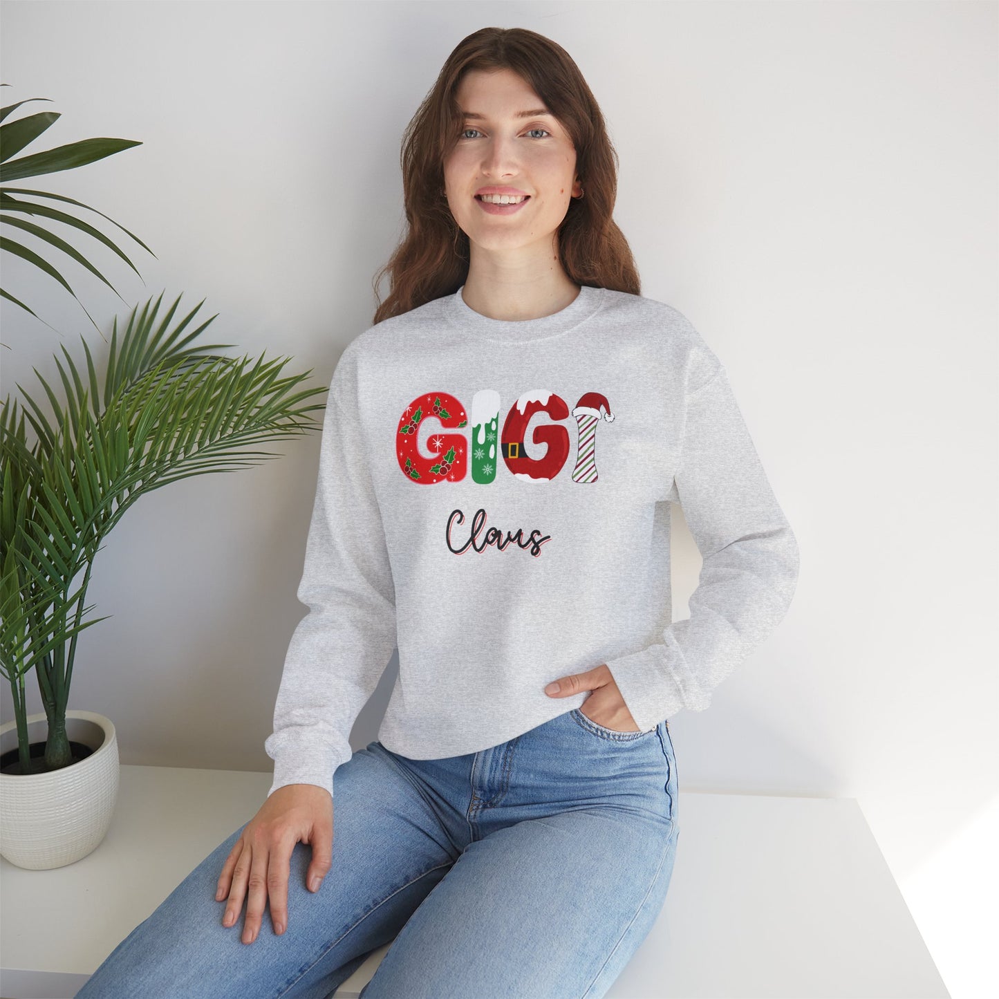 GIGI Claus Sweatshirt - Cozy Holiday Apparel, Christmas spirit wear, gift for her