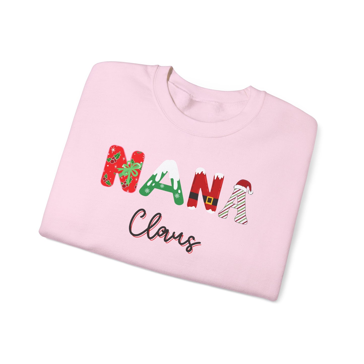 Nana Claus Crewneck Sweatshirt - Cozy Holiday Gift, Christmas spirit wear