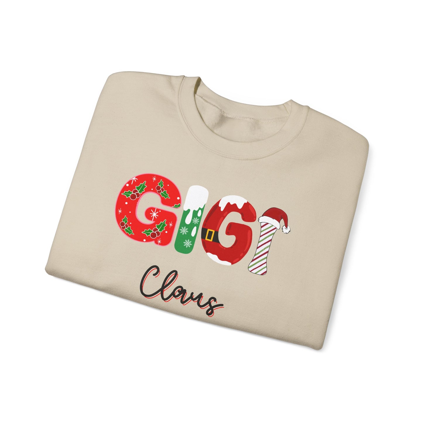 GIGI Claus Sweatshirt - Cozy Holiday Apparel, Christmas spirit wear, gift for her