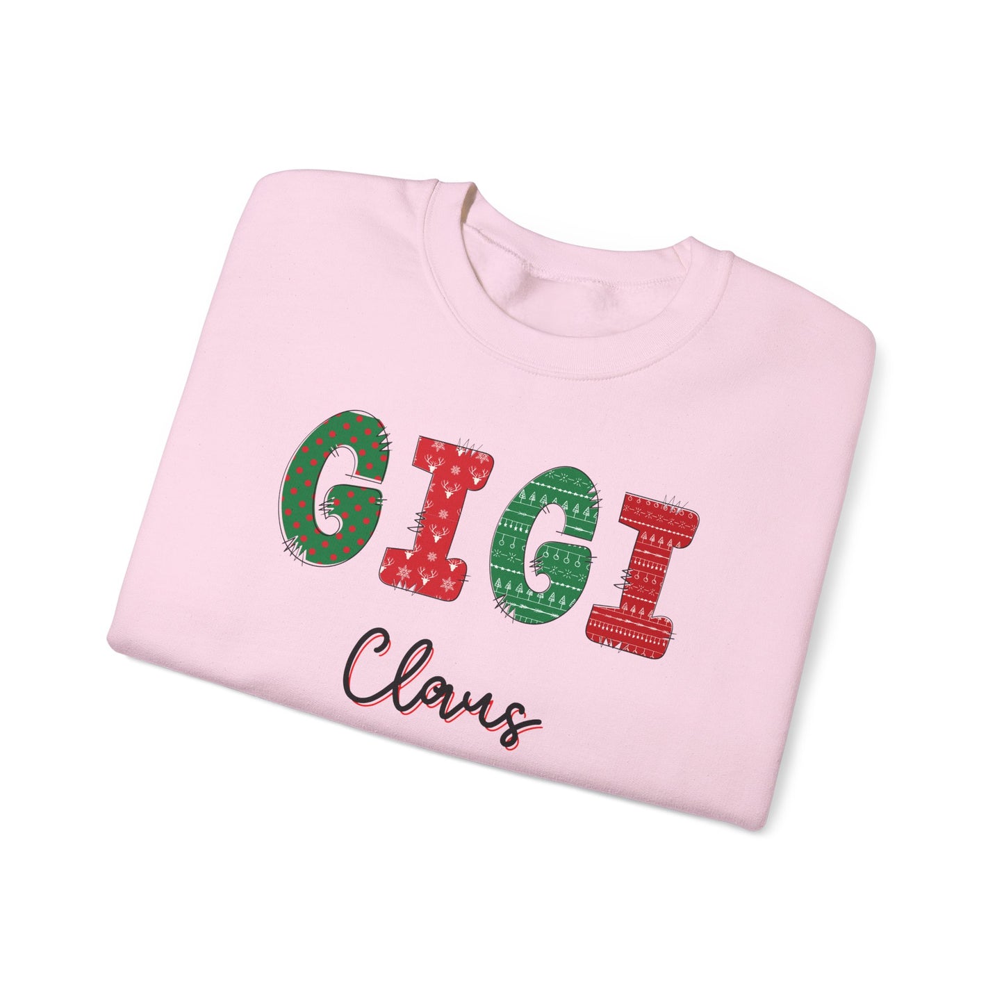 GIGI Claus Sweatshirt - Cozy Holiday Spirit, festive spirit top, gift