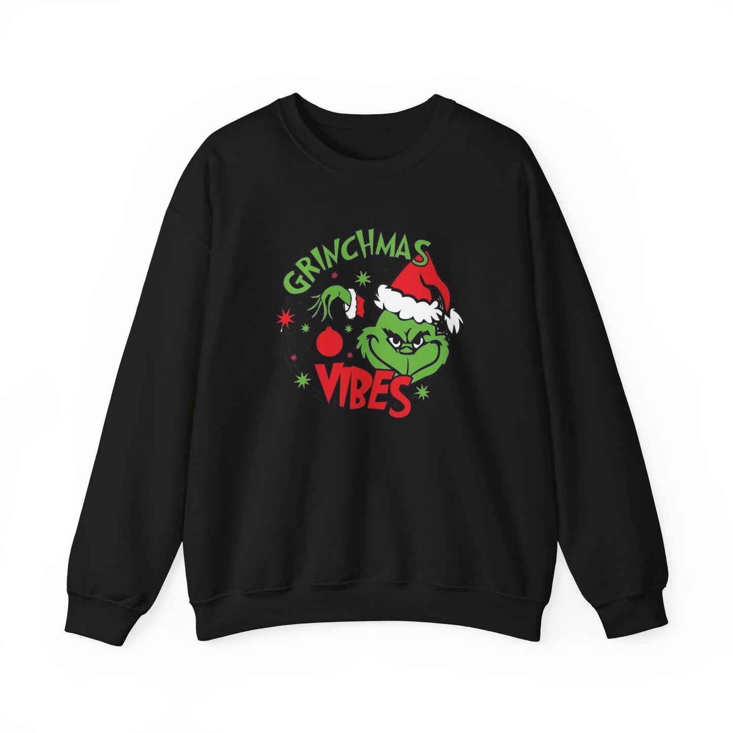 Grinchmas Vibes Sweatshirt - Christmas holiday season wear, gift