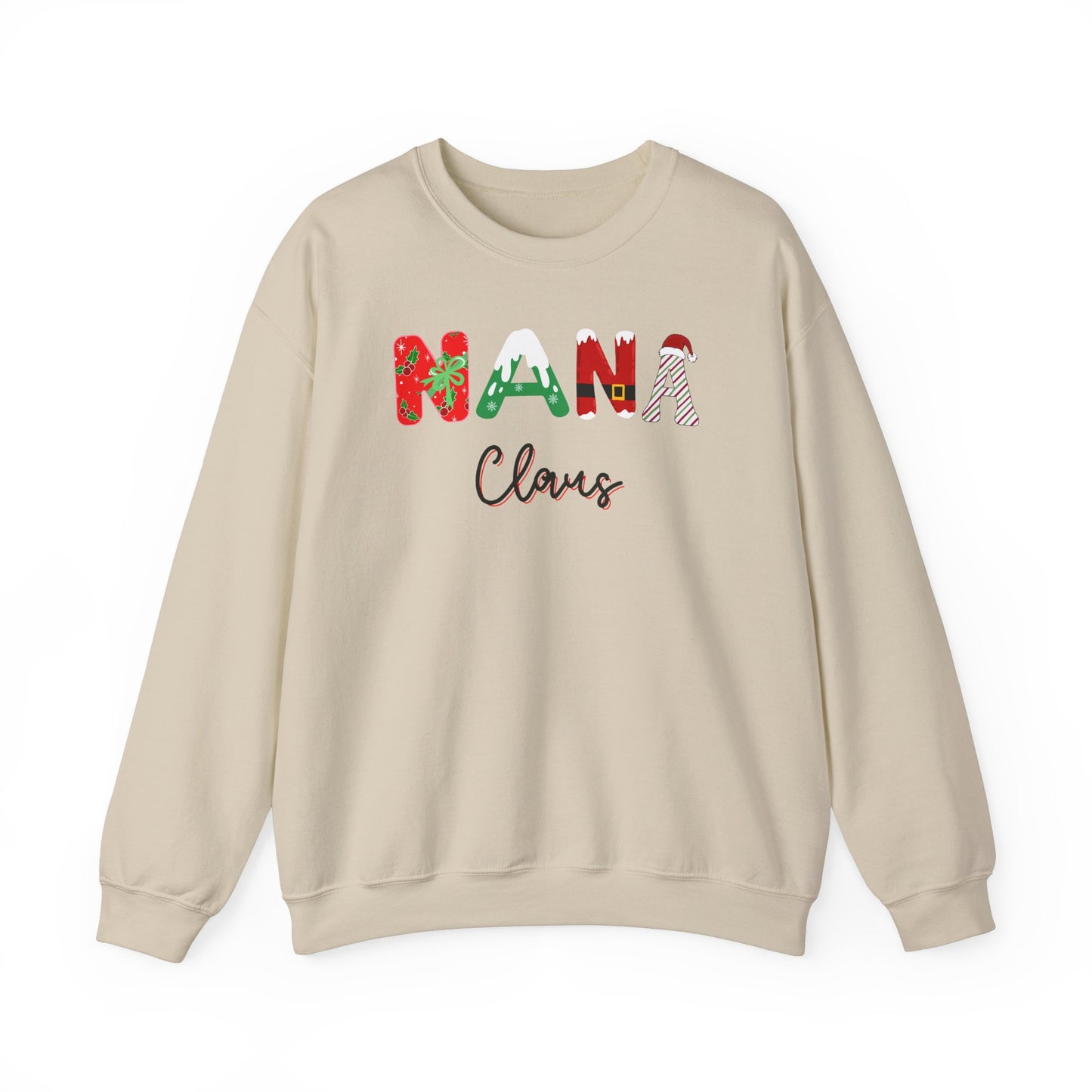 Nana Claus Crewneck Sweatshirt - Cozy Holiday Gift, Christmas spirit wear