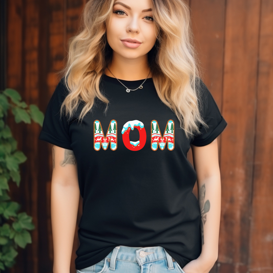 Christmas Spirit Mom Tee - Perfect Christmas Gift