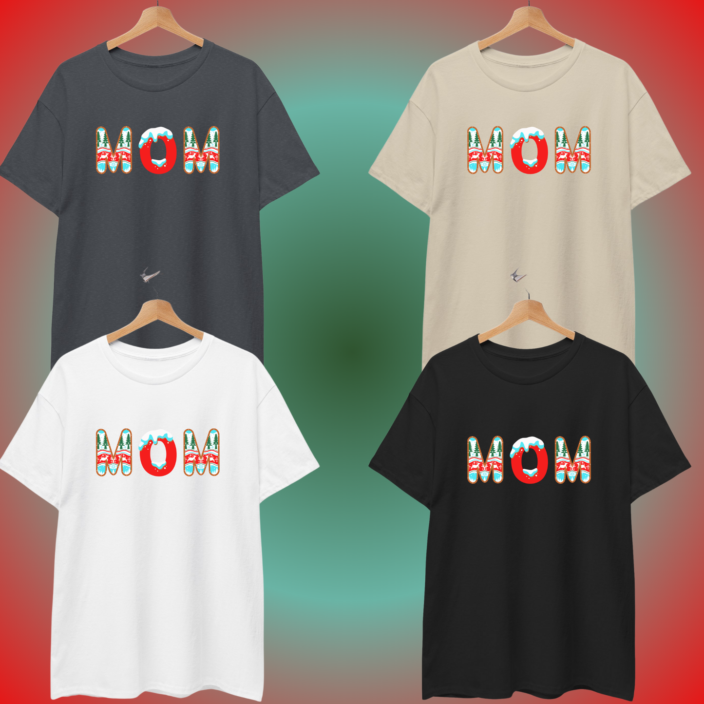 Christmas Spirit Mom Tee - Perfect Christmas Gift