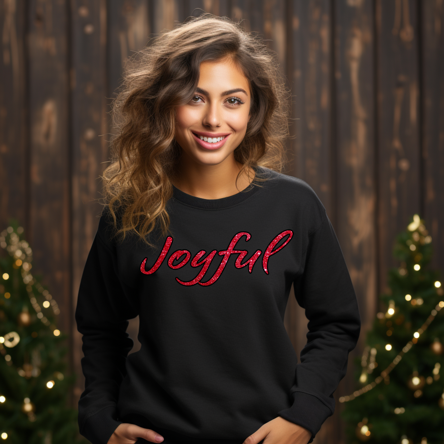 Joyful Crewneck Sweatshirt- Cozy Casual Wear for Celebration and Everyday Comfort