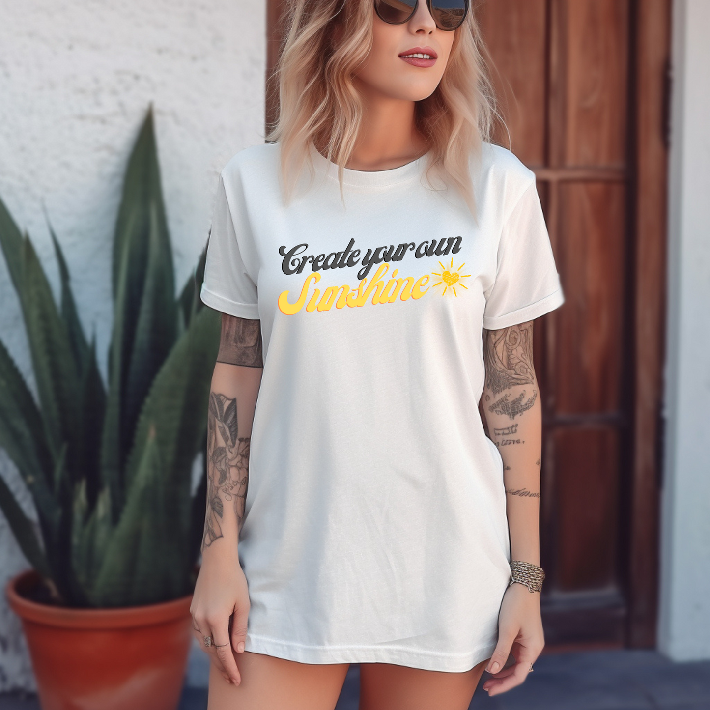 Create Your Own Sunshine Tee, Inspirational T-Shirt, Sunshine Graphic Tee, Unisex Summer Shirt, Motivational Apparel, Gift for Him/Her